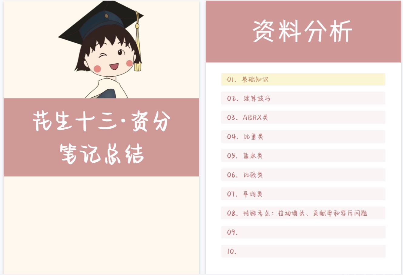 花生十三丨资料分析笔记总结